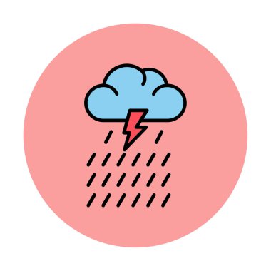 yağmur simgesi, vektör illüstrasyonu  