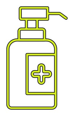 Dezenfektan şişesi ikonu. vektör illüstrasyonu 