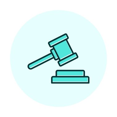 düz adalet yasası ikonu vektör illüstrasyonu