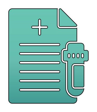 Test Raporu simgesi, vektör illüstrasyonu 