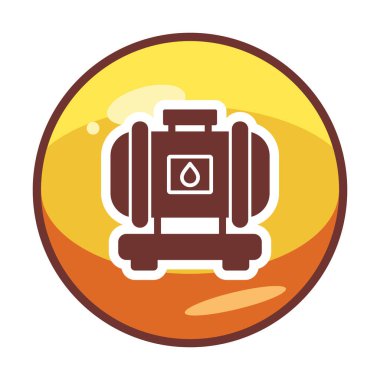 Fabrika tankı simgesi, vektör illüstrasyonu