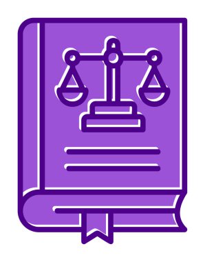 Hukuk kitabı. Web simgesi basit illüstrasyon 