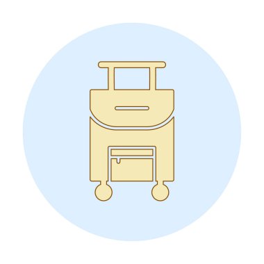 Bavul seyahat çantası ikonu. Bagaj kavramı                                   