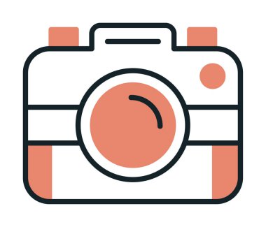 fotoğraf makinesi simgesi, vektör illüstrasyonu 