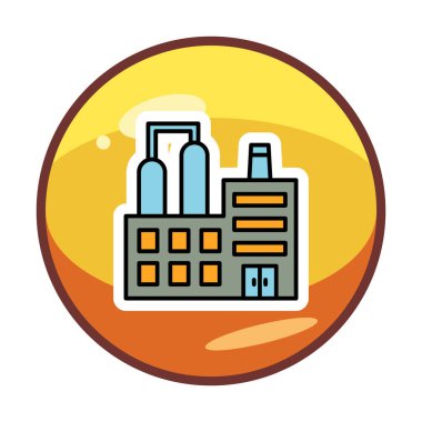 Factory icon, vector illustration simple design