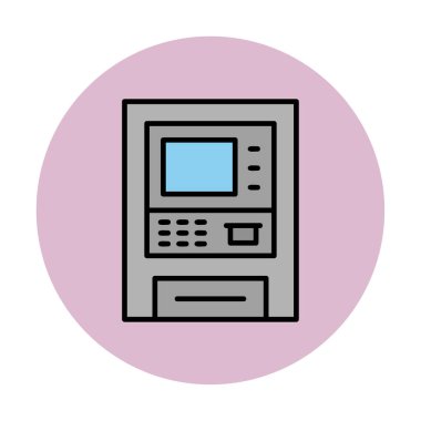 atm simge vektör illüstrasyonu 