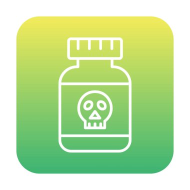 Zehir. Web simgesi basit illüstrasyon 