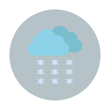 Basit kar yağışı simgesi, vektör çizimi