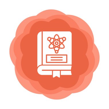 Fizik Kitabı vektör illüstrasyonu, simge ögesi arkaplanı