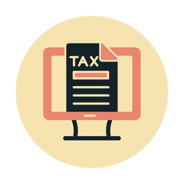 Çevrimiçi Vergi simgesi vektör çizimi