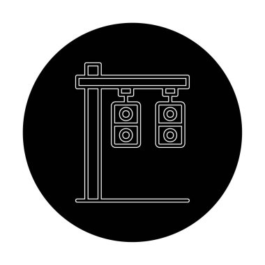 Trafik ışıkları web simgesi, vektör çizim 