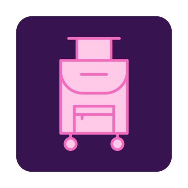 Bavul seyahat çantası ikonu. Bagaj kavramı                                   