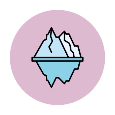 Arkaplanda izole edilmiş Iceberg vektör simgesi.