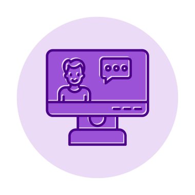 TV haber simgesi, vektör illüstrasyonu basit tasarım