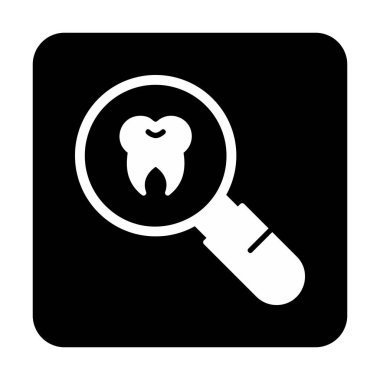 Diş kontrolü vektörü düz renk simgesi            