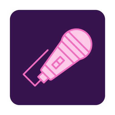 mikrofon web simge vektör çizim 