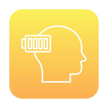  baş pil ikonu vektör illüstrasyon tasarımı