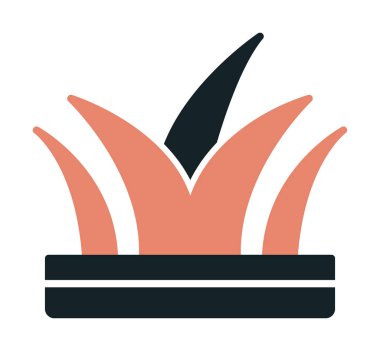 Çim simgesi, vektör illüstrasyonu 