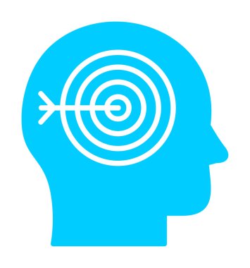 baş hedef simgesi, vektör illüstrasyonu 