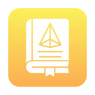 Trigonometri Kitabı simgesi, vektör illüstrasyonu