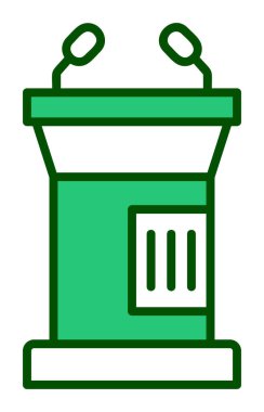 hoparlör kürsü simgesi vektör illüstrasyonu                         