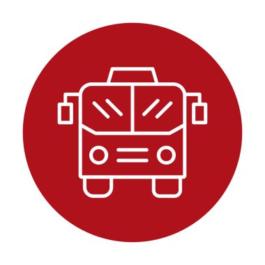 bus simgesi, vektör illüstrasyonu