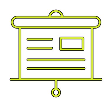 Sunum tahtası simgesi, vektör illüstrasyonu