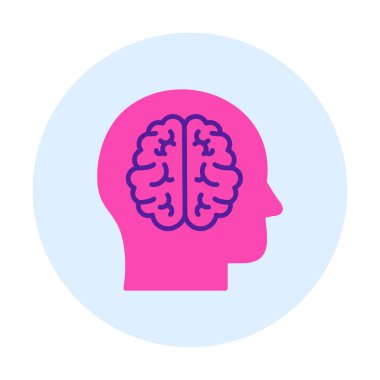 düz beyin ikonu vektör illüstrasyon tasarımı