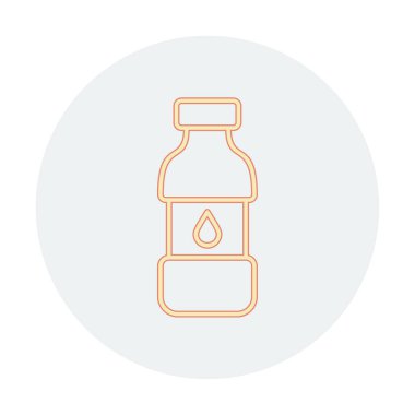 su şişesi simgesi, vektör illüstrasyonu    