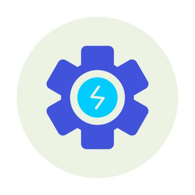 dişli simgesi tasarımı, Enerji yenilenebilir enerji arzı ve sürdürülebilir tema vektörü illüstrasyonu