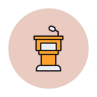 Podyum simgesinin vektör illüstrasyonu 