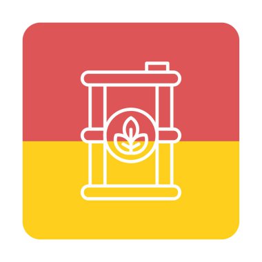 Bitki simgesi, biyoyakıt içeren taşıyıcının vektör çizimi 