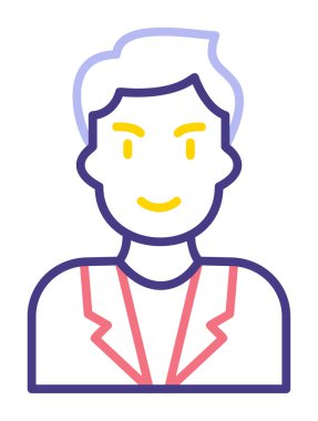 Aday erkekler simgesi, vektör illüstrasyonu 