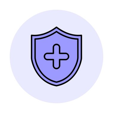 çapraz simgeli kalkan, vektör illüstrasyonu 