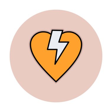 İnsan kafası ve kırık kalp düz renk vektör simgesi tasarımı