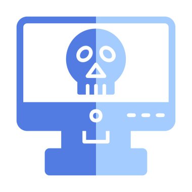 Bilgisayar korsanlığı simgesi, basit bir stil. vektör