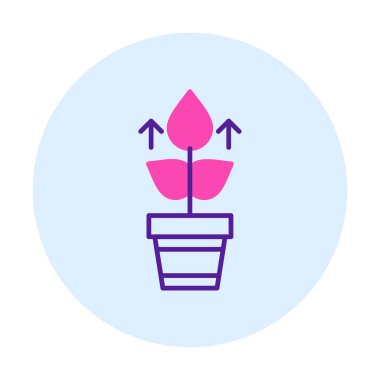 Bitki büyüme ikonu vektör illüstrasyonu