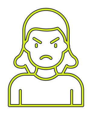 kızgın kişi simgesi, vektör illüstrasyonu basit tasarım