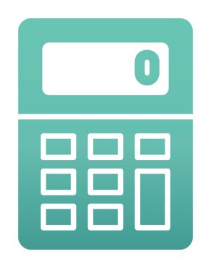 Basit hesap makinesi düz vektör çizimi  