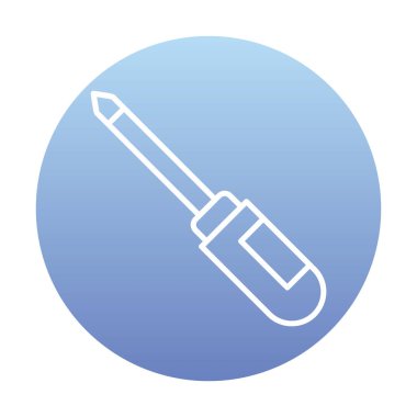 tornavida aracı izole edilmiş simge vektör çizimi