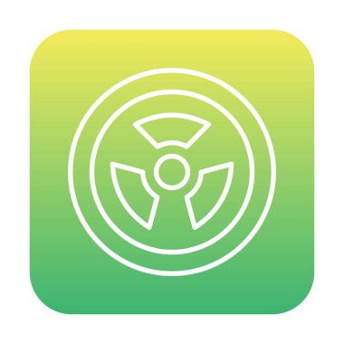 Radyasyon işareti. Web simgesi basit tasarım