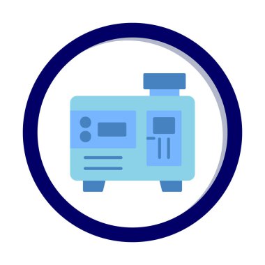 Elektrik jeneratörü çizgi simgesi biçimi, vektör illüstrasyon tasarımı