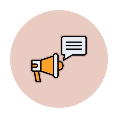 Konuşma baloncuğu vektör illüstrasyonlu megafon