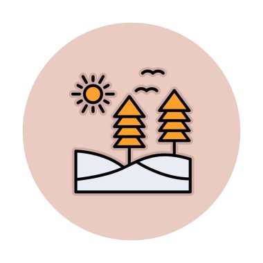 forest icon, vector illustration simple design
