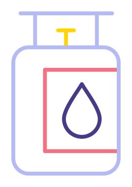 gaz tankı ikonu vektör illüstrasyonu