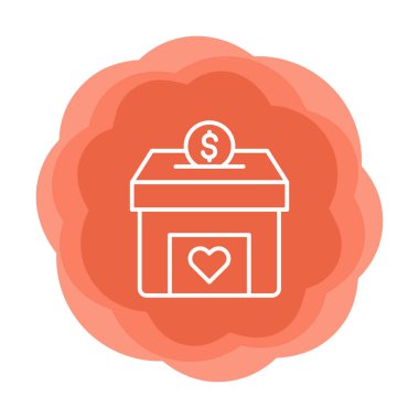 Bağış Kutusu vektör simgesi