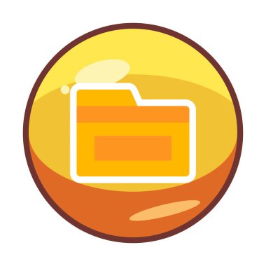 klasör web simgesi, vektör çizim