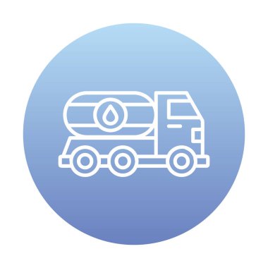 petrol kamyonu ikonu vektör illüstrasyonu