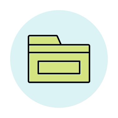 klasör web simgesi, vektör çizim