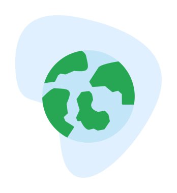 earth icon, vector illustration simple design